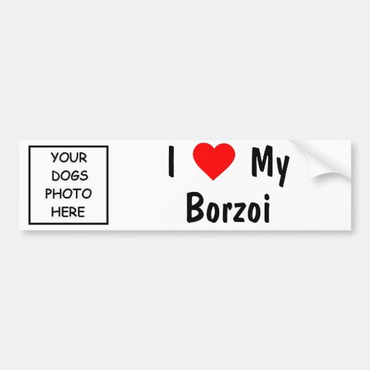 Borzoi Bumpersticker (Voorkant)