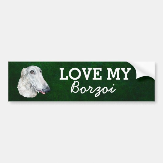 Borzoi Bumpersticker (Voorkant)
