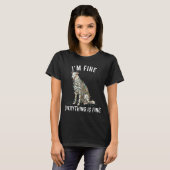 Borzoi Christmas I'm Fine Everything Is Fine T-shirt (Voorkant volledig)