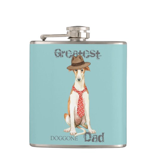 Borzoi Dad Heupfles (Voorkant)