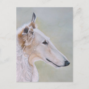 "Borzoi" Dog Art Briefkaart