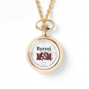 Borzoi Dog MOM Horloge