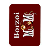 Borzoi Dog MOM Magneet (Verticaal)