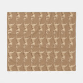 Borzoi Fleece Throw Deken (Voorkant (Horizontaal))