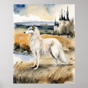 Borzoi - Hond Art Print