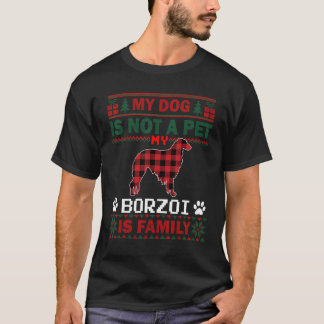 Borzoi Hond Eigenaren Matching Pyjama Familie Hond T-shirt
