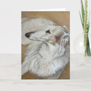 Borzoi-hond Kunst Wenskaart Kaart