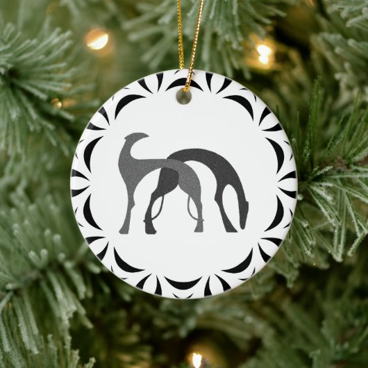 Borzoi Hound Kerst Ornament (Boom)