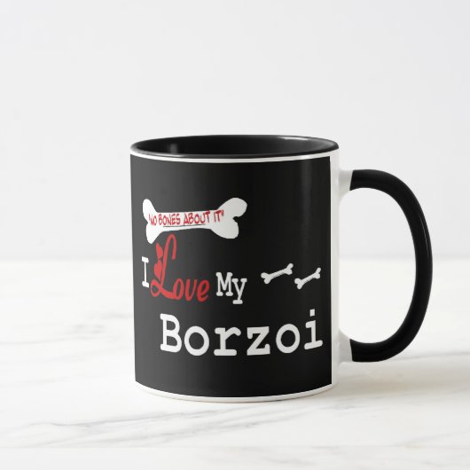 Borzoi (I Love) Mug (Droite)
