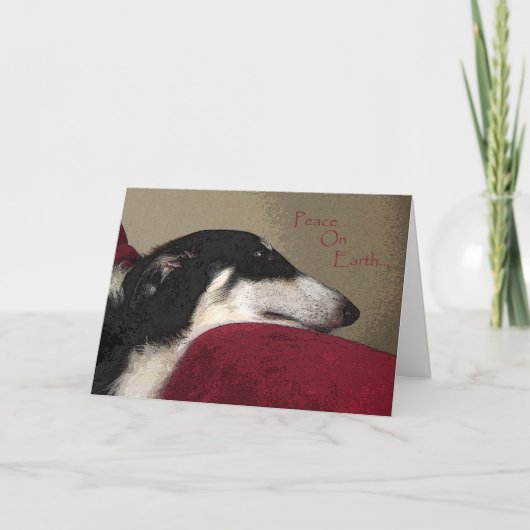 BORZOI KERST KAART (Voorkant)
