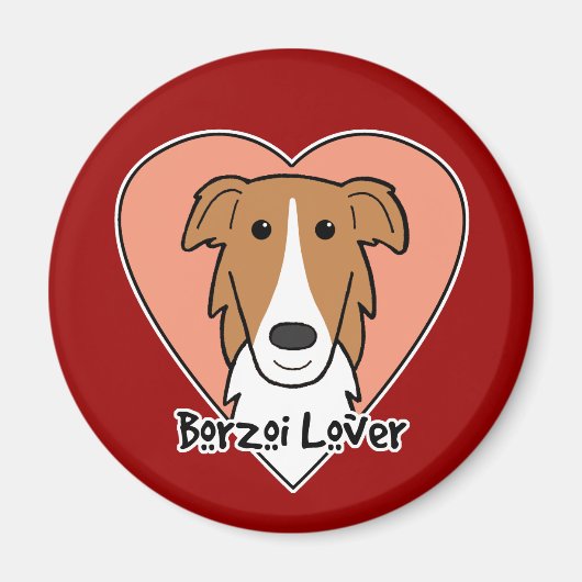 Borzoi Lover Magneet (Voorkant)