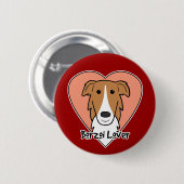 Borzoi Lover Ronde Button 5,7 Cm (Voorkant /achterkant)