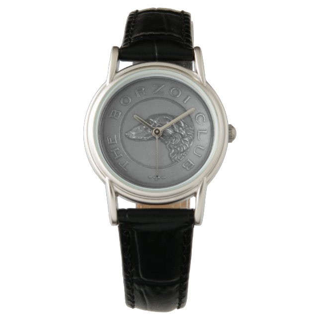  Borzoi medaillon horloge (Voorkant)