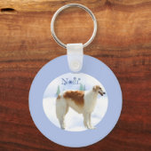 Borzoi Noel Sleutelhanger (Voorkant)