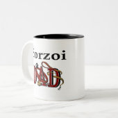 Borzoi Papa Mug (Devant gauche)