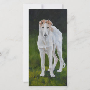 Borzoi Puppy Dog Art Hartelijk dank Bedankkaart