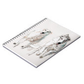 Borzoi Running russe Wolfhound Dog Carnet d'art (Côté gauche)