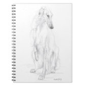 Borzoi russe Wolfhound Carnet d'art chien (Devant)