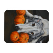Borzoi Russe Wolfhound Chien Art Magnet flexible (Horizontal)