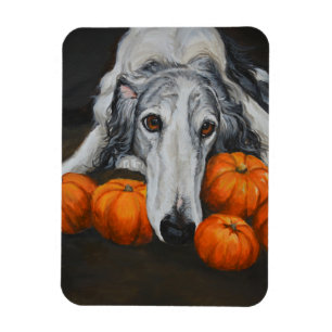 Borzoi Russe Wolfhound Chien Art Magnet flexible
