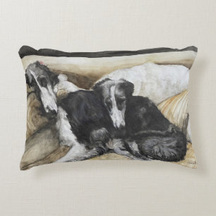 Borzoi Russe Wolfhound Coussin d'art chien