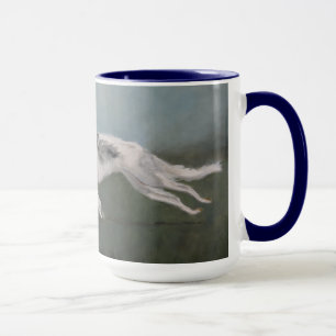 Borzoi Russian Wolfhound Dog Art 15 oz Mok