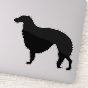 Borzoi silhouet op maat gesneden vinyl Sticker
