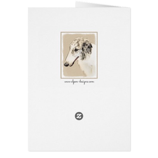 Borzoi (Silver Brindle) Schilderende oorspronkelij (Achterkant)