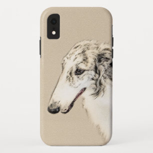 Borzoi (Silver Brindle) Schilderende oorspronkelij iPhone XR Hoesje