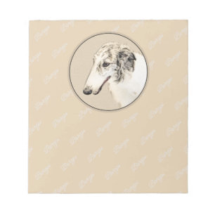 Borzoi (Silver Brindle) Schilderende oorspronkelij Notitieblok