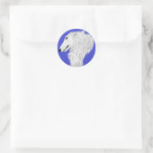 BORZOI-STICKER RONDE STICKER (Tas)