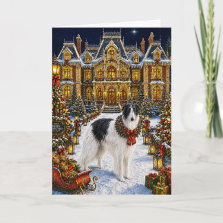 Borzoi Vakantie Feestdagen Kaart