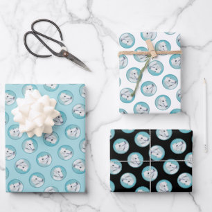 Borzoi White Schilderij Russische Wolfshond Dog Ar Inpakpapier Vel