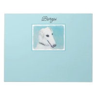 Borzoi (wit) schilderen - Kute Original Dog Art