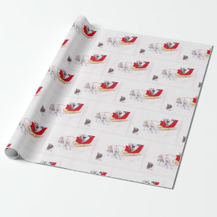 Borzoi Wolfhound Dog Art kerstpapier Cadeaupapier