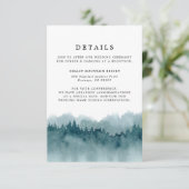 Bos Aquarel Trouwdetails Informatiekaartje (Staand voorkant)
