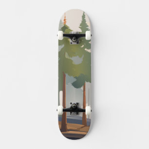 Bos Aquarel Zachte Rode Hout Natuur Esthetiek Skateboard