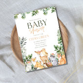 Bos Baby Shower Groene Tinten Rustiek Neutraal Kaart