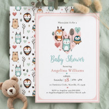 Bos-babyshoweruitnodiging | Bosdieren