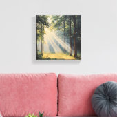 Bos Baden in het zonlicht Canvas Afdruk (Insitu (Woonkamer))