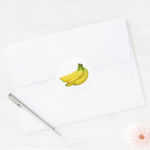 BOS BANANEN GELE VRUCHT RONDE STICKER