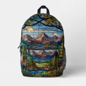 bos berg landschap  bedrukte rugzak (Voorkant)