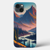 Bos Berghorizon met zonsopgang Case-Mate iPhone Case (Achterkant)