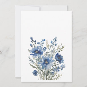 Bos bloemen elegante aquarel save the date