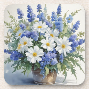 Bos Bloemen Elegante Waterverf Bier Onderzetter