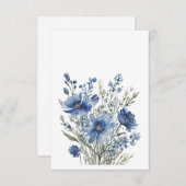 Bos bloemen Elegitisch aquarel Bedankkaart (Voorkant / Achterkant)