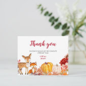 Bos bloemendankkaart herfst bedankkaart (Staand voorkant)