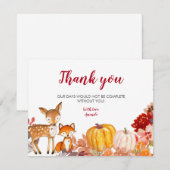 Bos bloemendankkaart herfst bedankkaart (Voorkant / Achterkant)