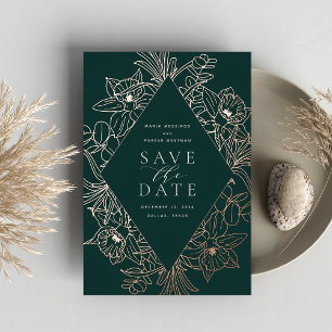 Bos Bloemendiamant Folie Save the Date Kaart