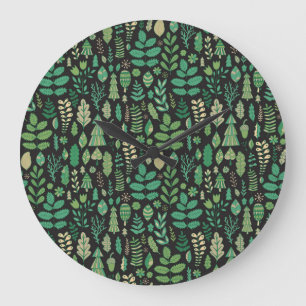 bos bloemennaadloos ontwerp grote klok